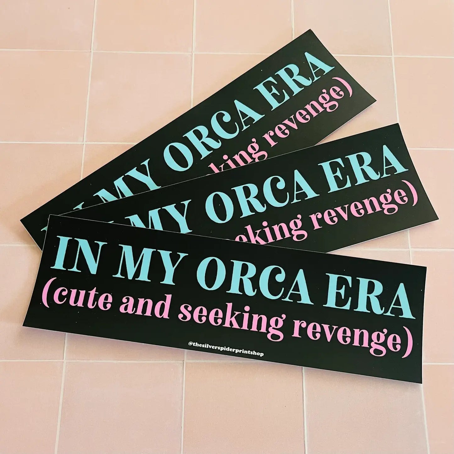 Load image into Gallery viewer, In My Orca Era (Cute &amp;amp; Seeking Revenge) Bumper Sticker

