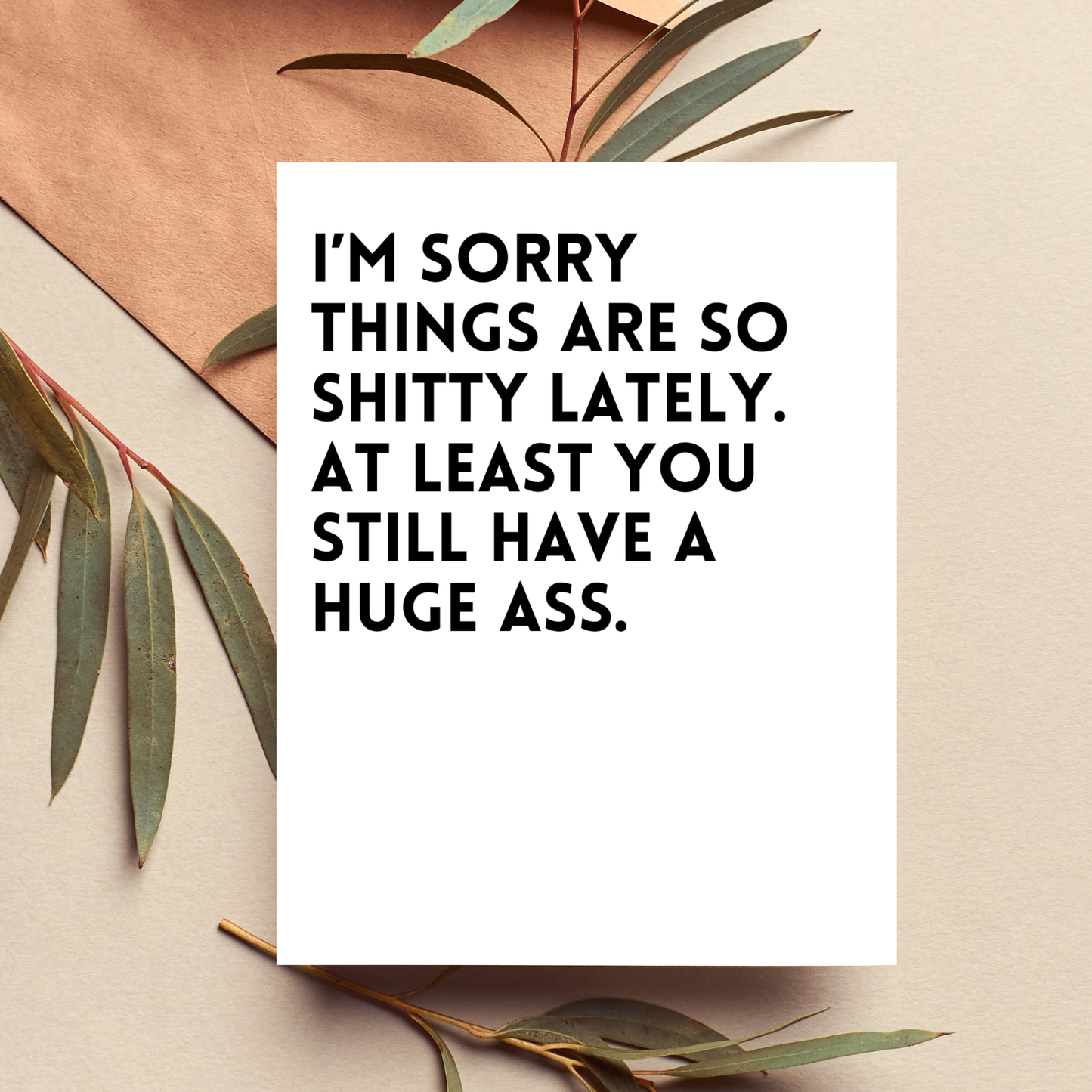 I'm Sorry Things Are So Shitty Lately At Least You Still Have A Huge Ass Card