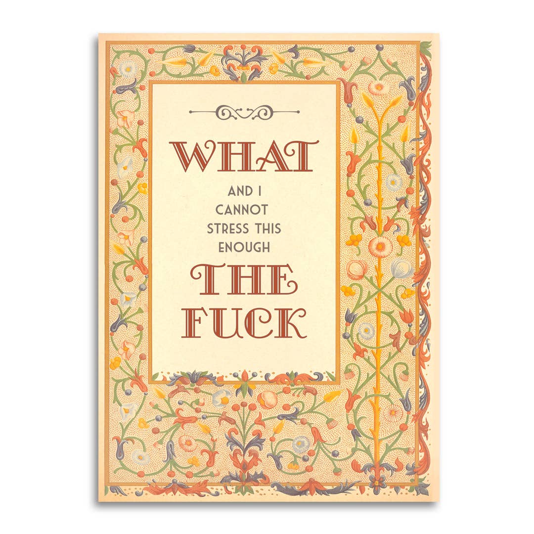 What And I Cannot Stress This Enough The Fuck Card