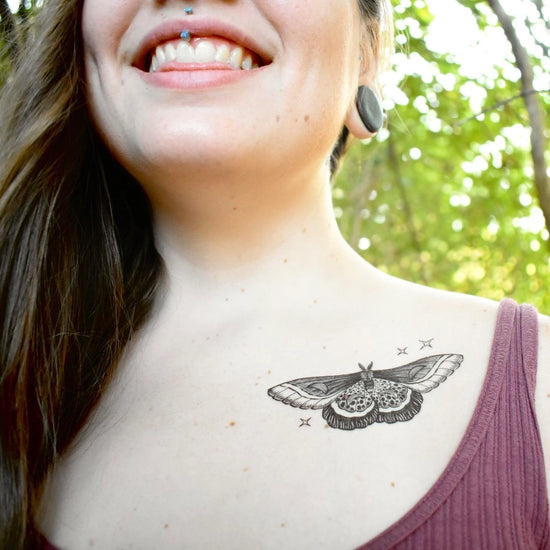 Load image into Gallery viewer, Night Moth Temporary Tattoos
