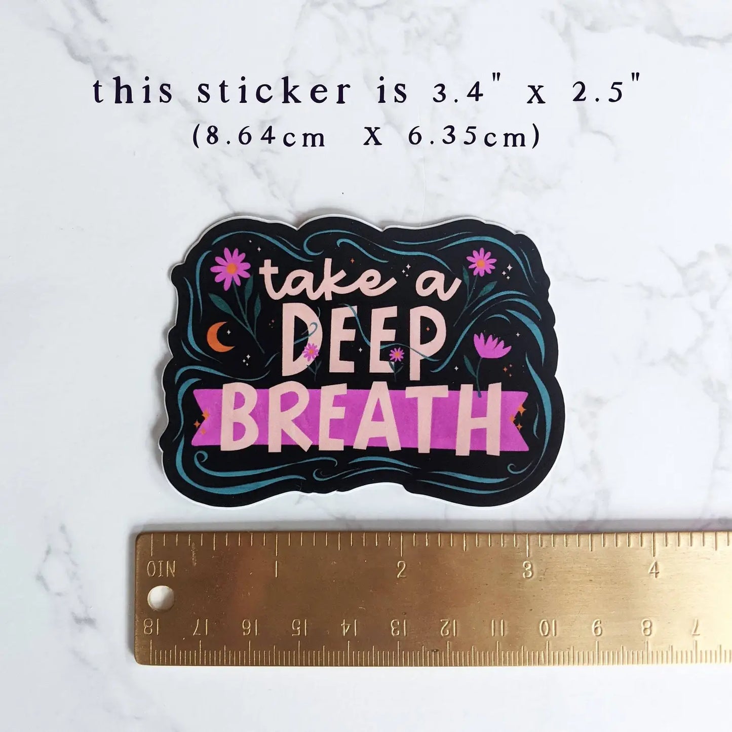 Take A Deep Breath Sticker (Pink & Blush)