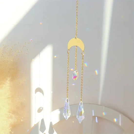 Load image into Gallery viewer, Moon Crystal Suncatcher (Style E)
