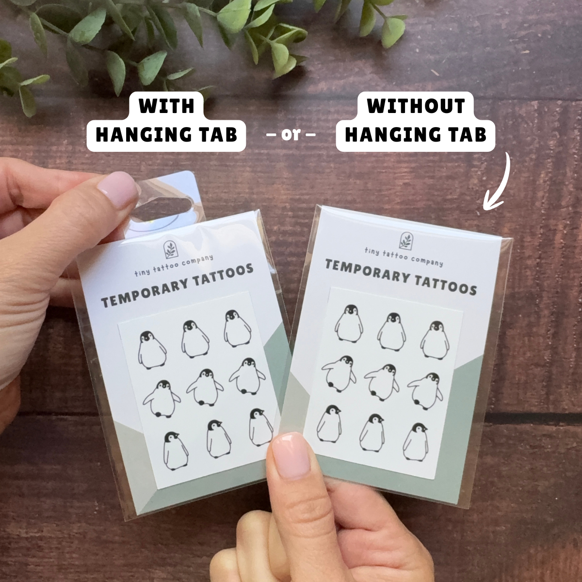 Cute Penguin Temporary Tattoo Pack 