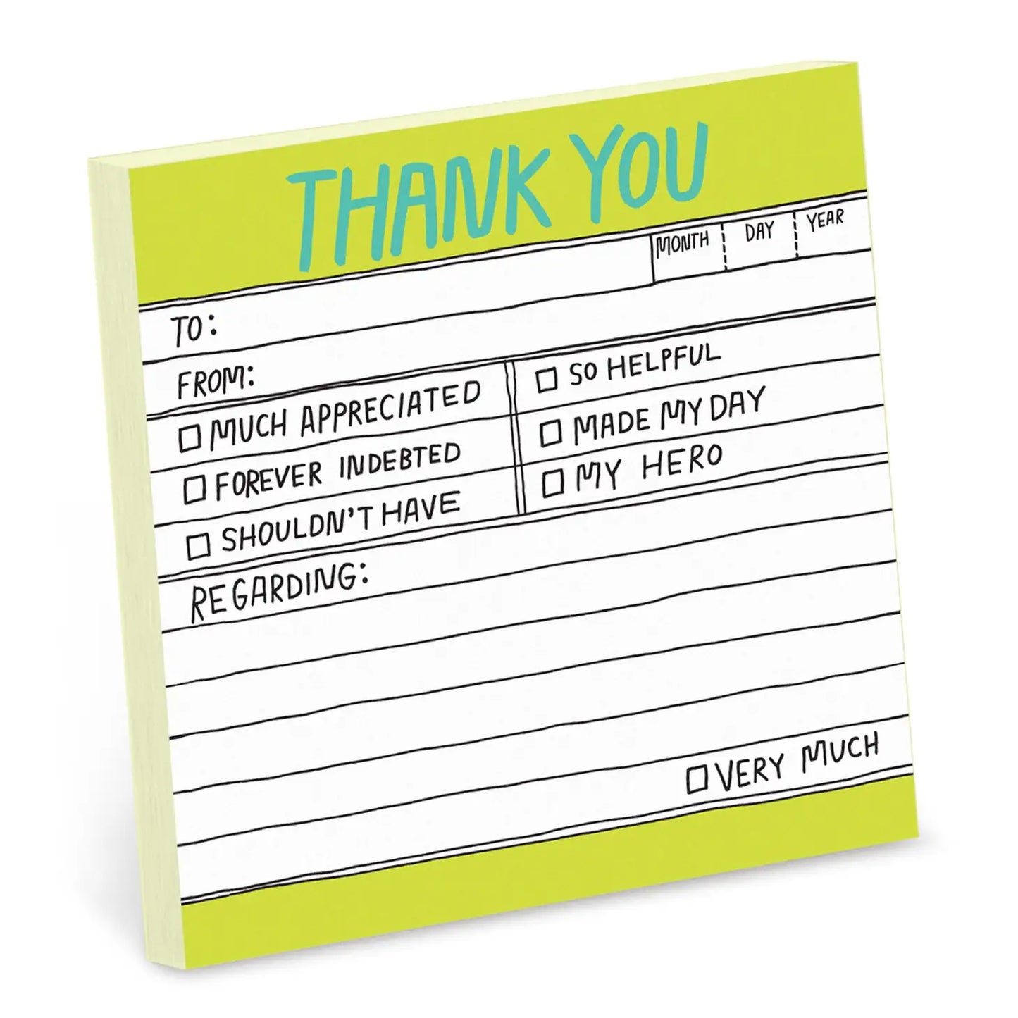 Hand-Lettered Thank You Sticky Notes - 100 Sheets