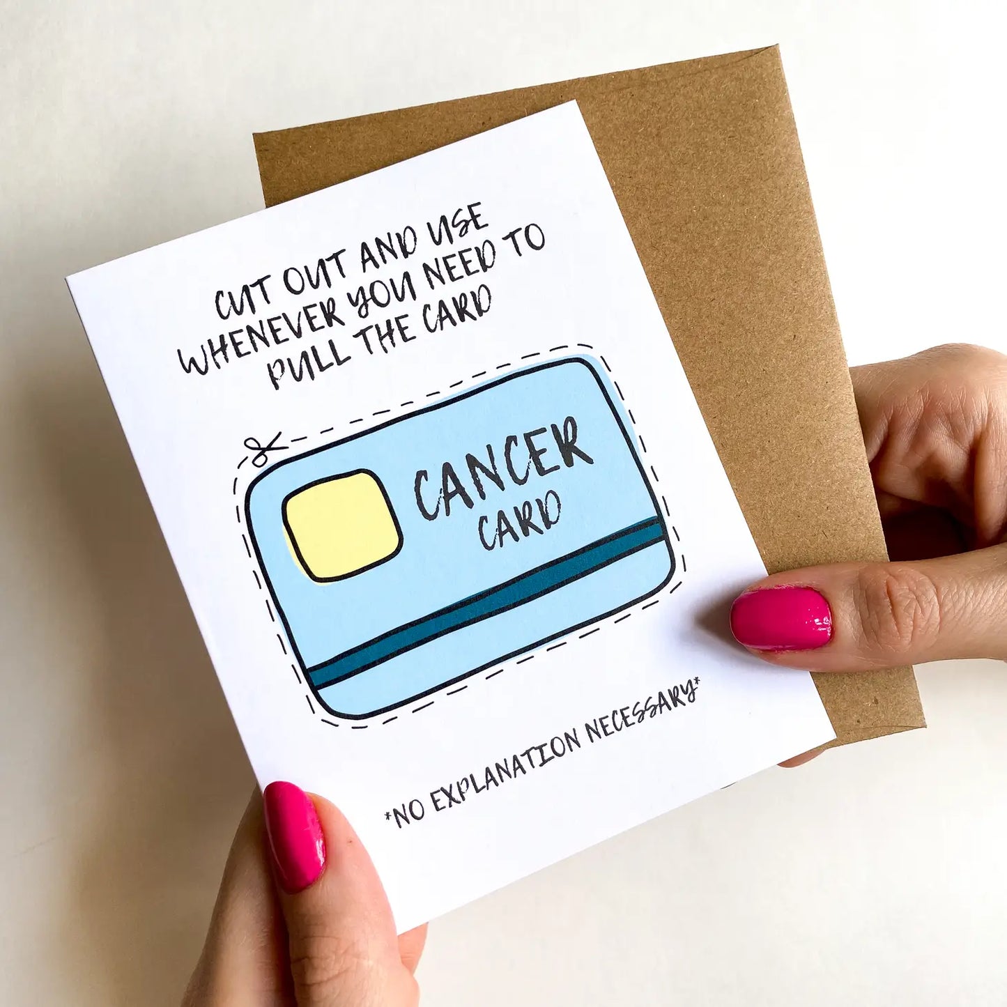 Pull The Cancer Card Get Well Card