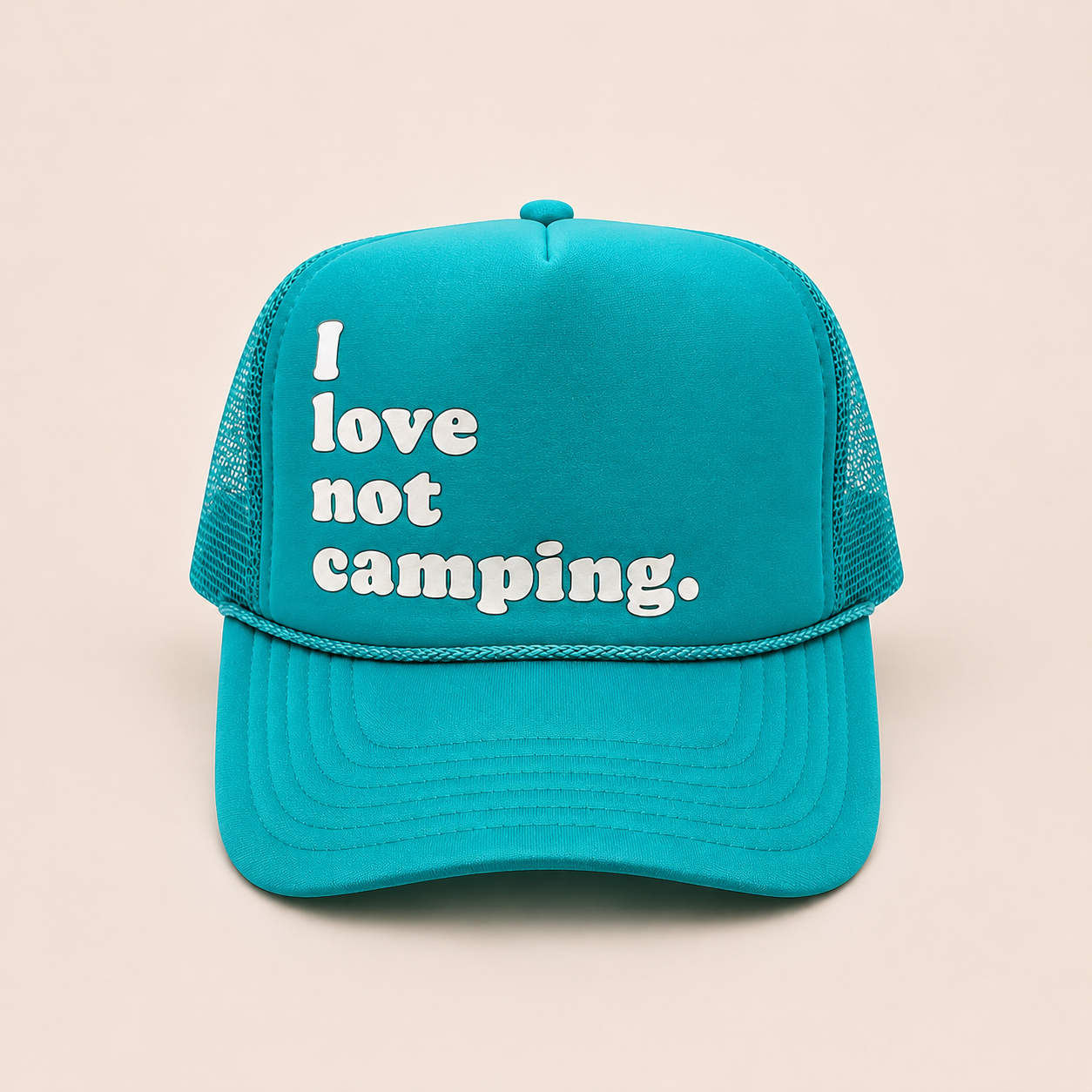 I Love Not Camping Hat