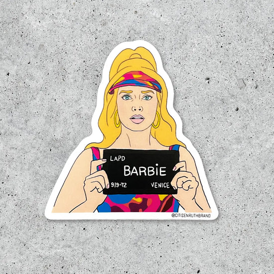 Barbie Mug Shot Sticker
