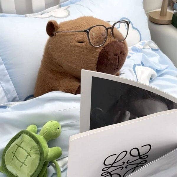 Capybara Kawaii Turtle Backpack Plushie
