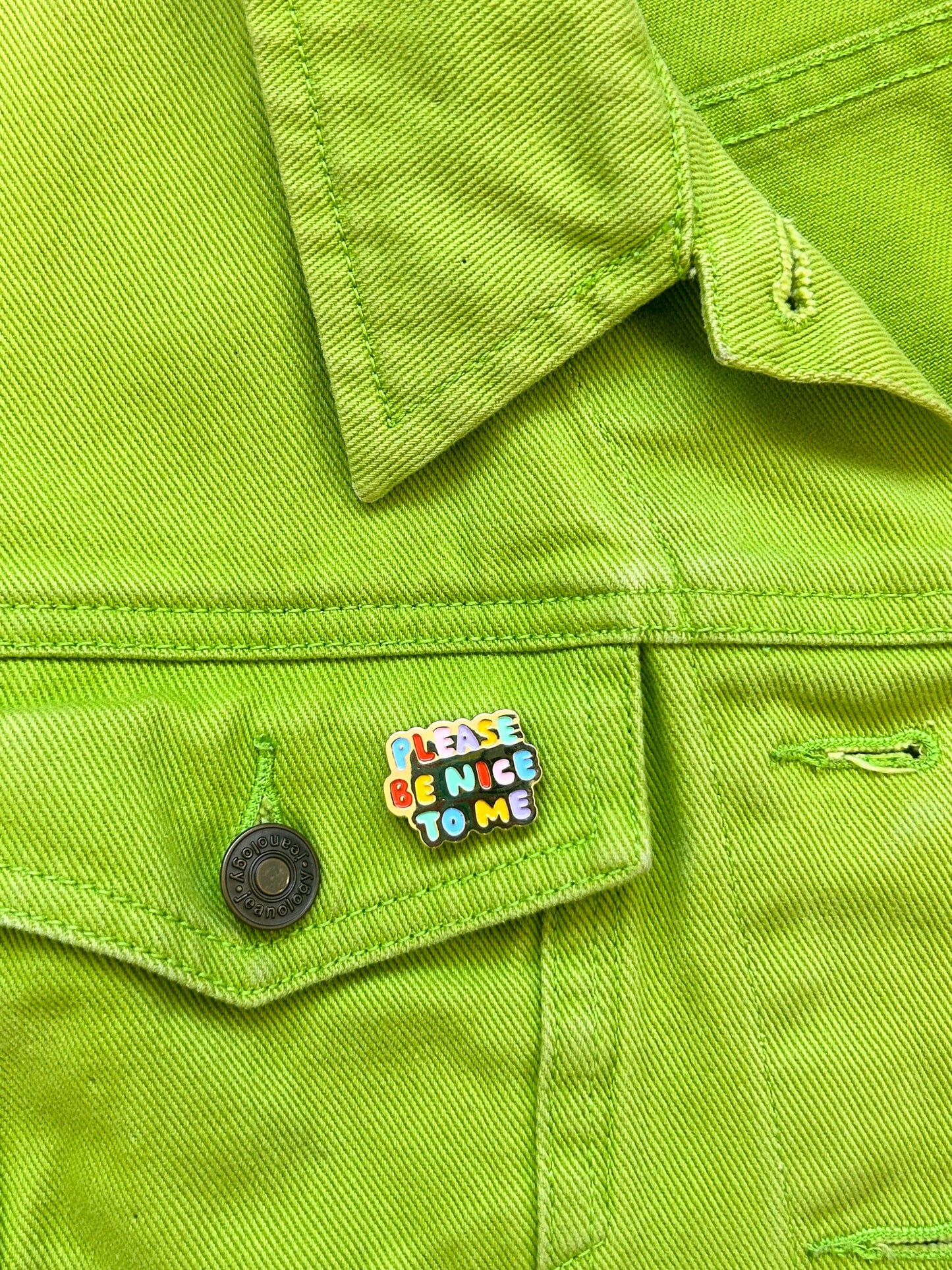 Please Be Nice To Me Pin