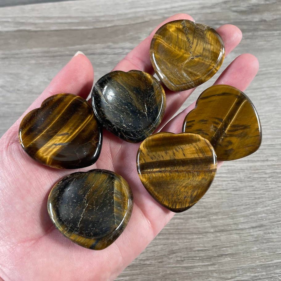 Heart Shaped Worry Stone Crystal Surprise Pull