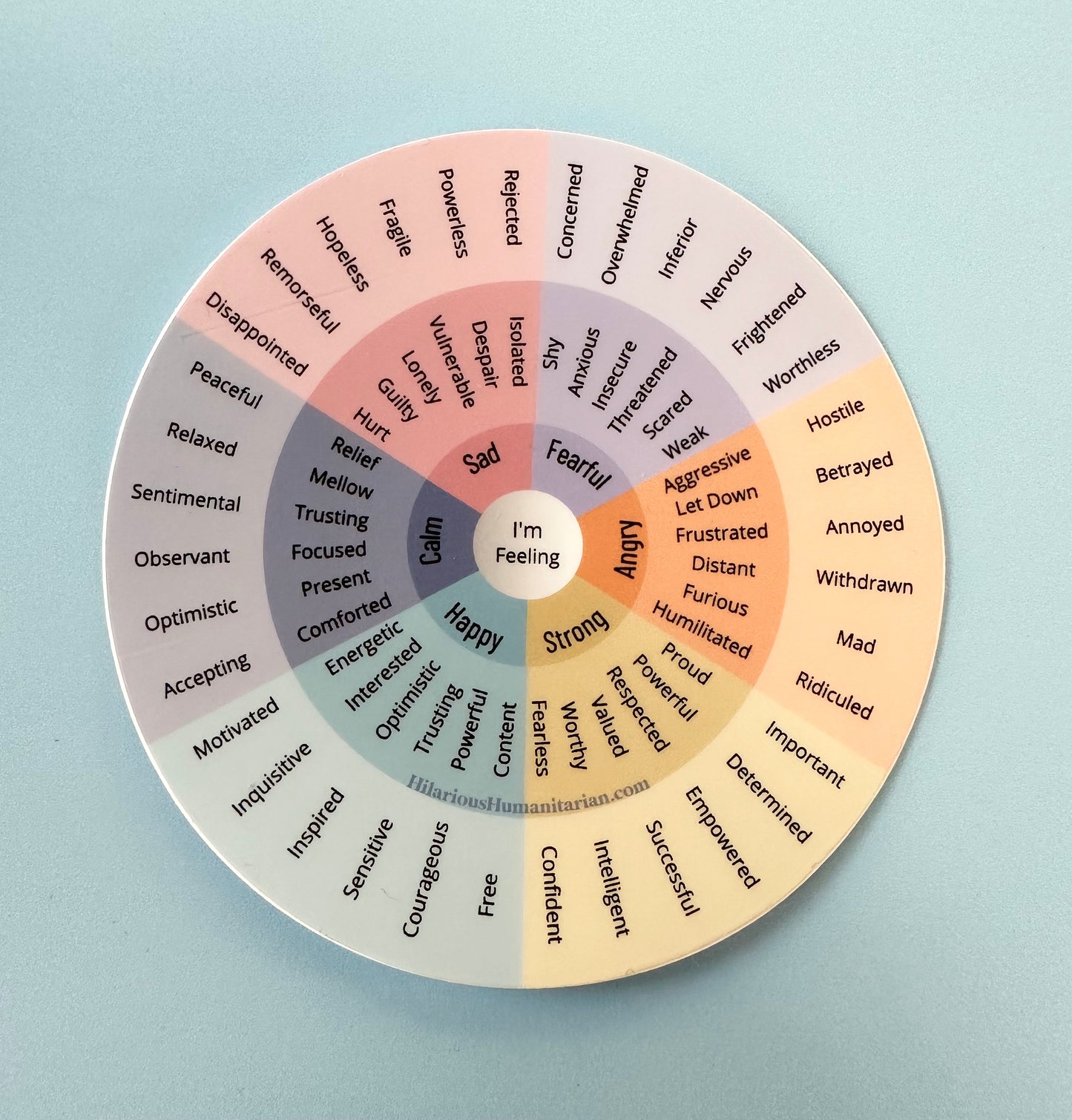 Wheel of Emotions Sticker