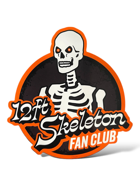 12-Ft Skeleton Fan Club Sticker (Non-Glitter Version)