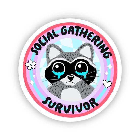 Social Gathering Survivor Sticker