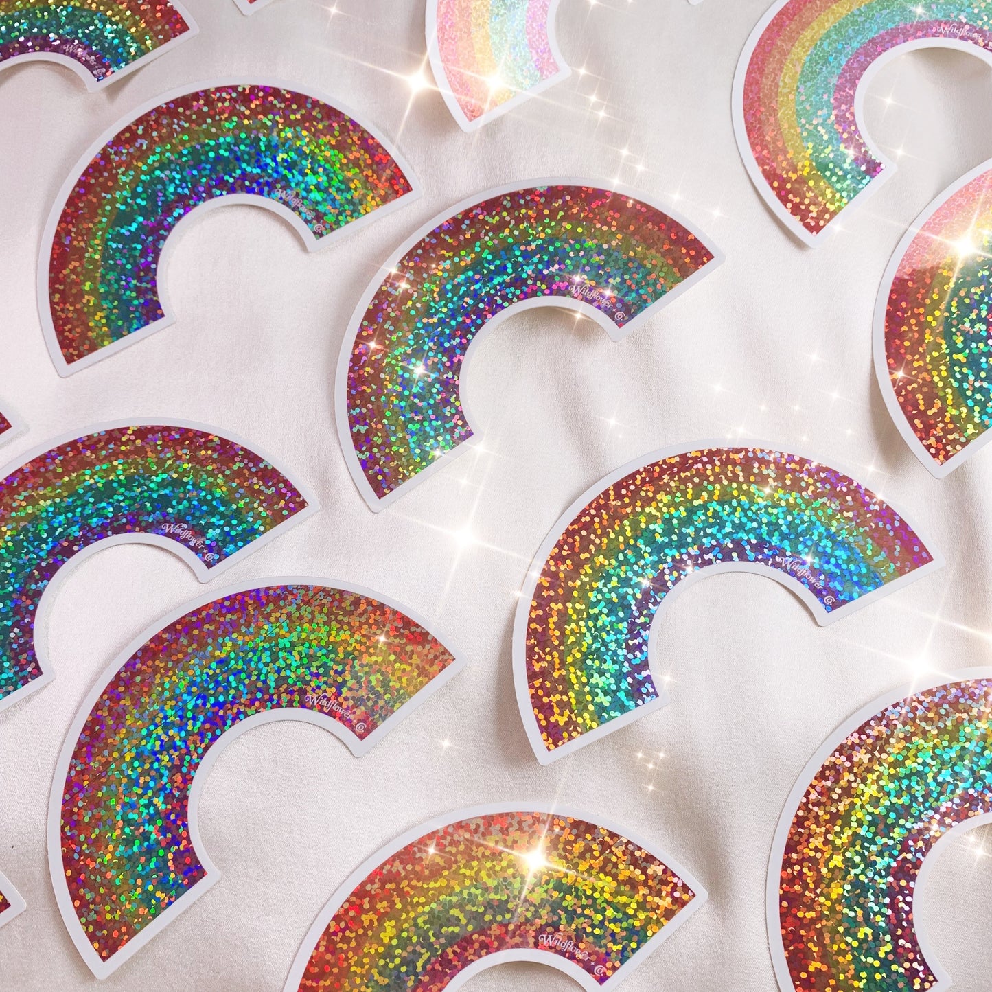 Load image into Gallery viewer, Rainbow Glitter Sticker
