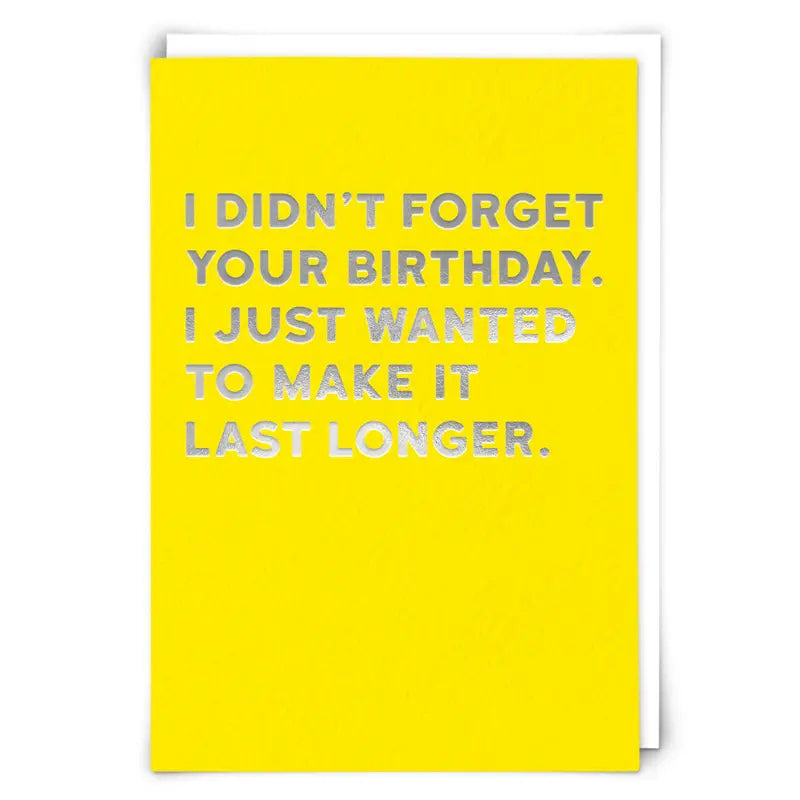 Longer Belated Birthday Card