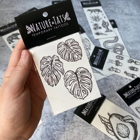 monstera leaf tattoo Monstera Leaves Temporary Tattoo
