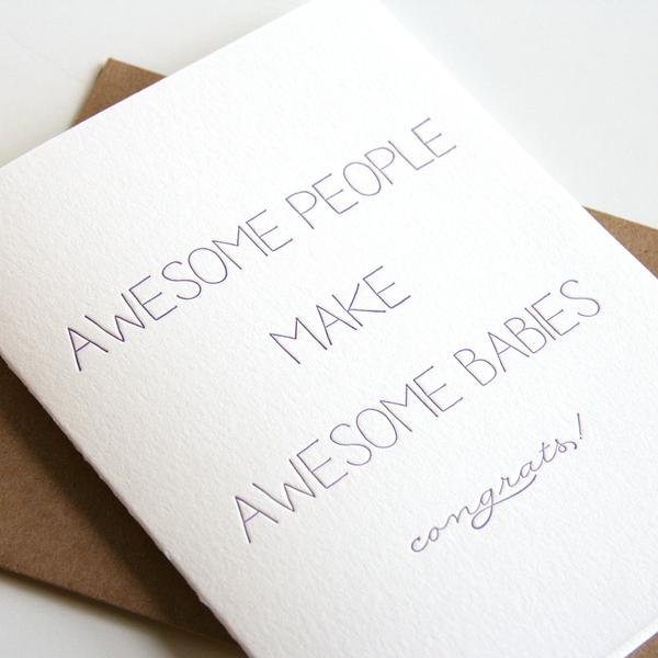 Load image into Gallery viewer, Awesome People Make Awesome Babies Card
