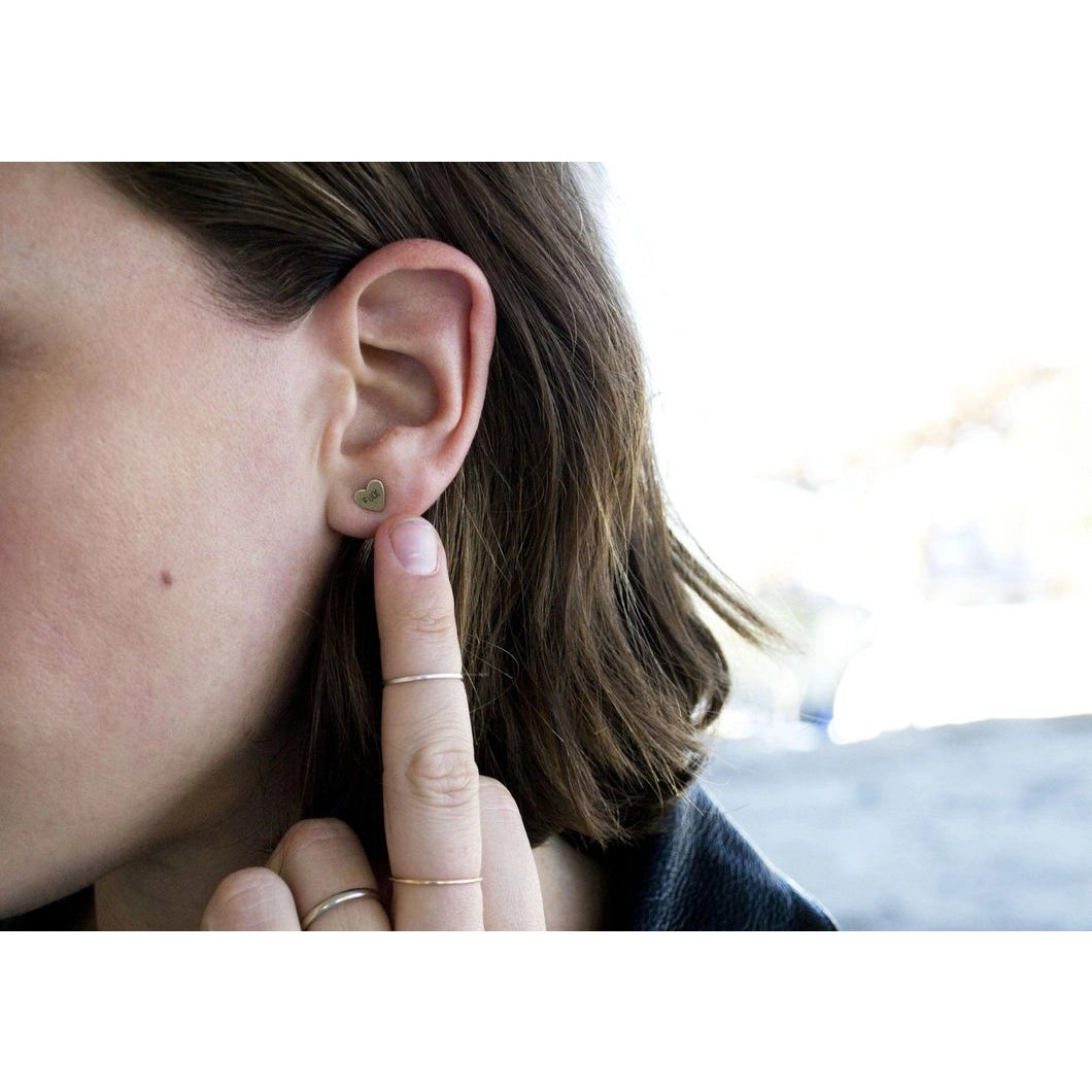 Hell No Heart Earrings