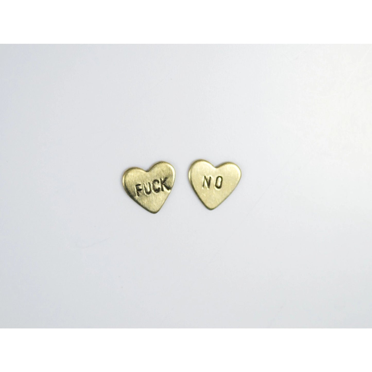 Load image into Gallery viewer, Fuck No Heart Earrings
