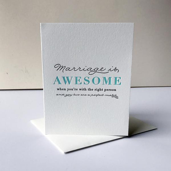 Marriage Is Awesome Wedding Card