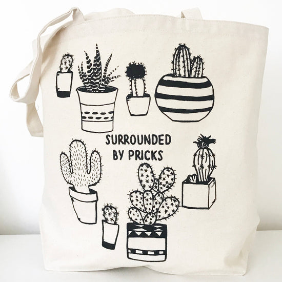 Surrounded by Pricks Tote Bag