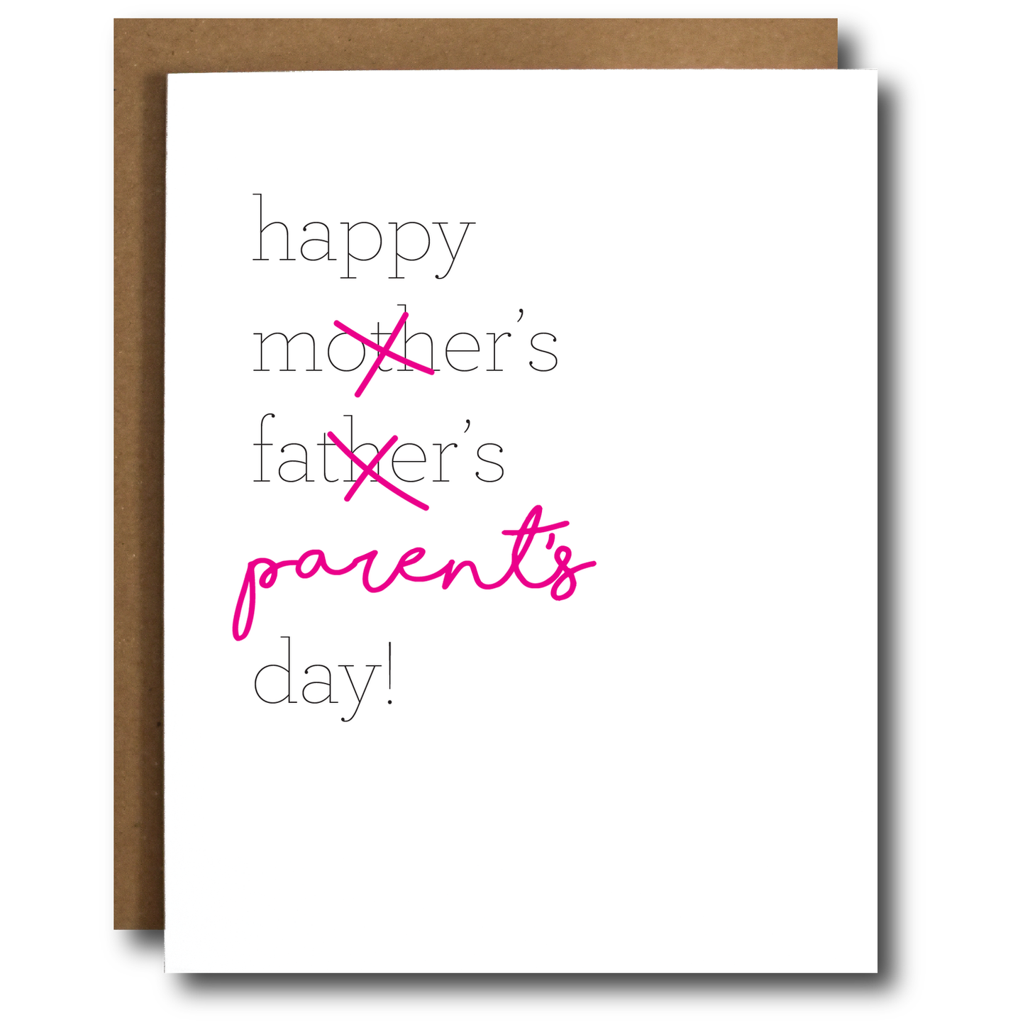 Alternative Father's Day or Mother's Day Card