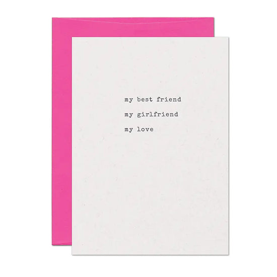 Best Friend Girlfriend Love Card