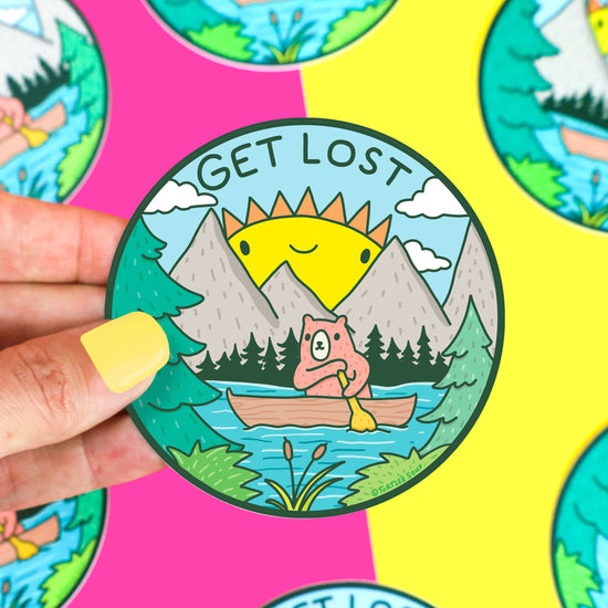 Load image into Gallery viewer, Get Lost Wilderness Badge Sticker
