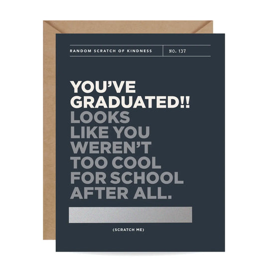 Load image into Gallery viewer, Scratch-off Cool for School Graduation Card
