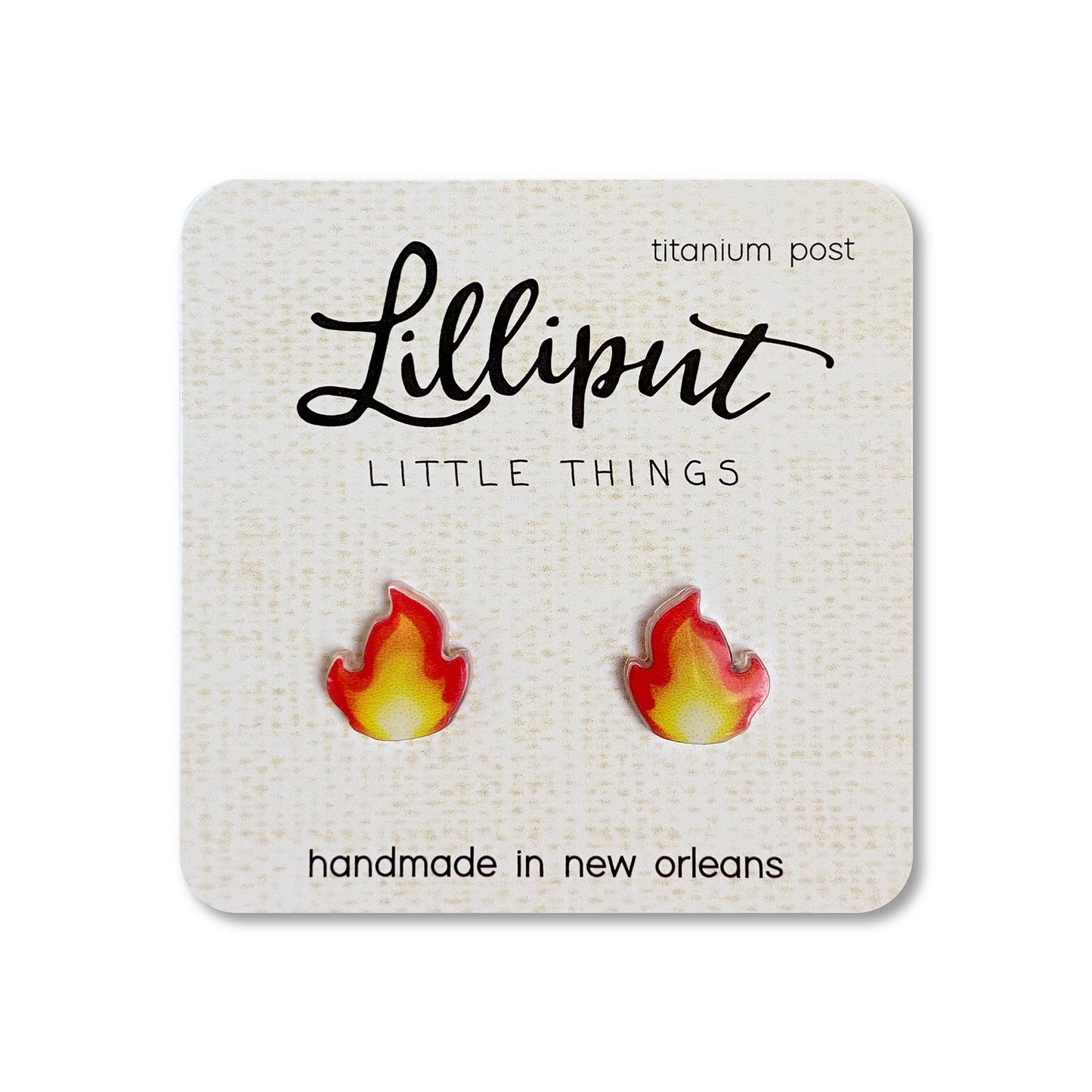 Flame Emoji Earrings