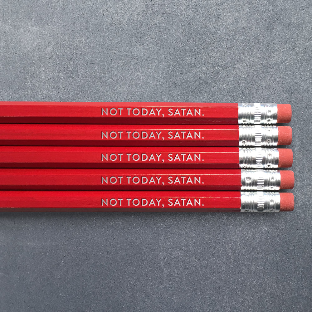 Not Today Satan Pencil Set - 5 pk