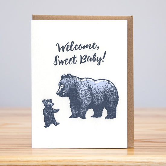 Welcome Sweet Baby Bear Card