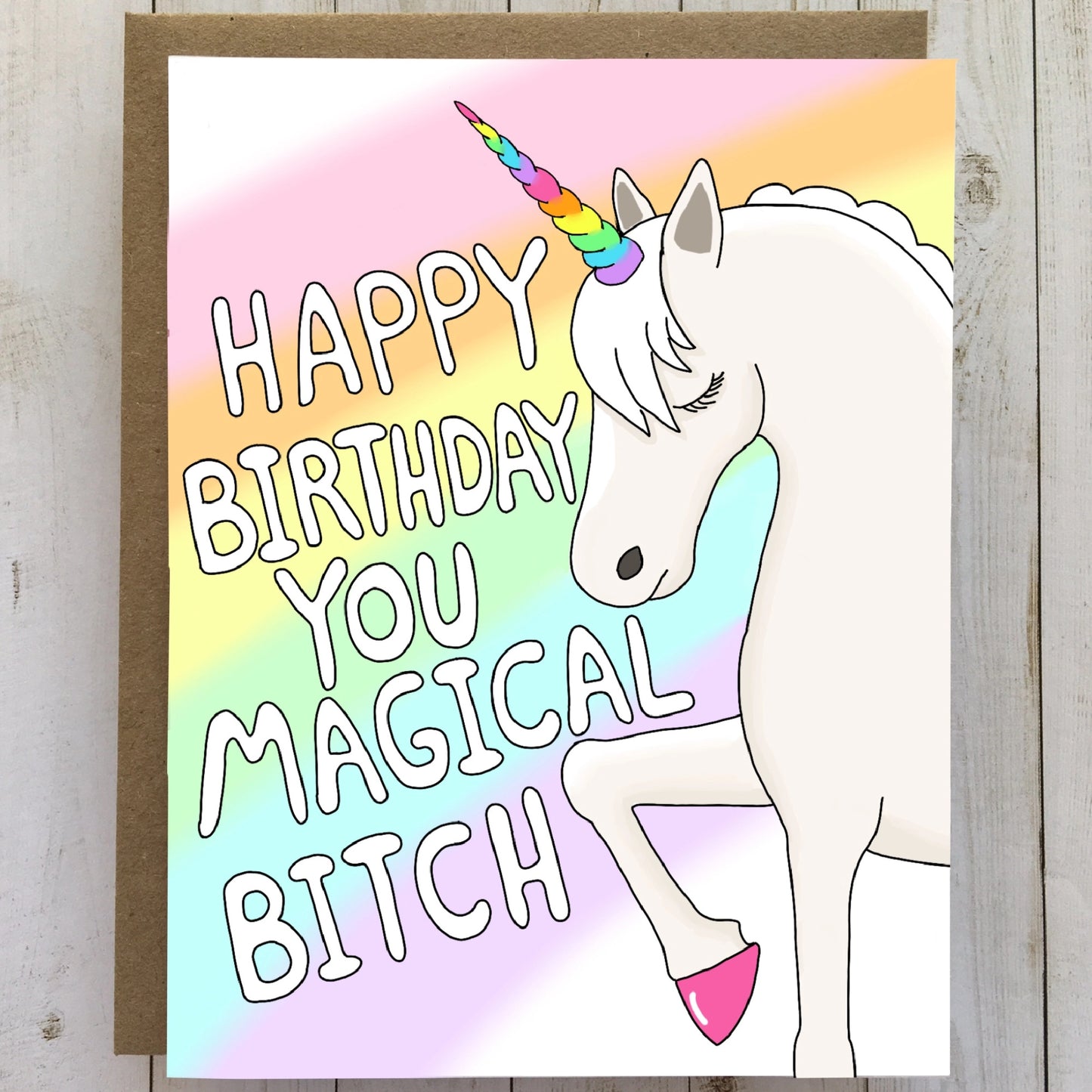 Load image into Gallery viewer, Magical B*tch Unicorn Birthday Card
