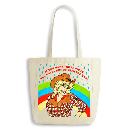 Cowgirl Rainbow Tote Bag