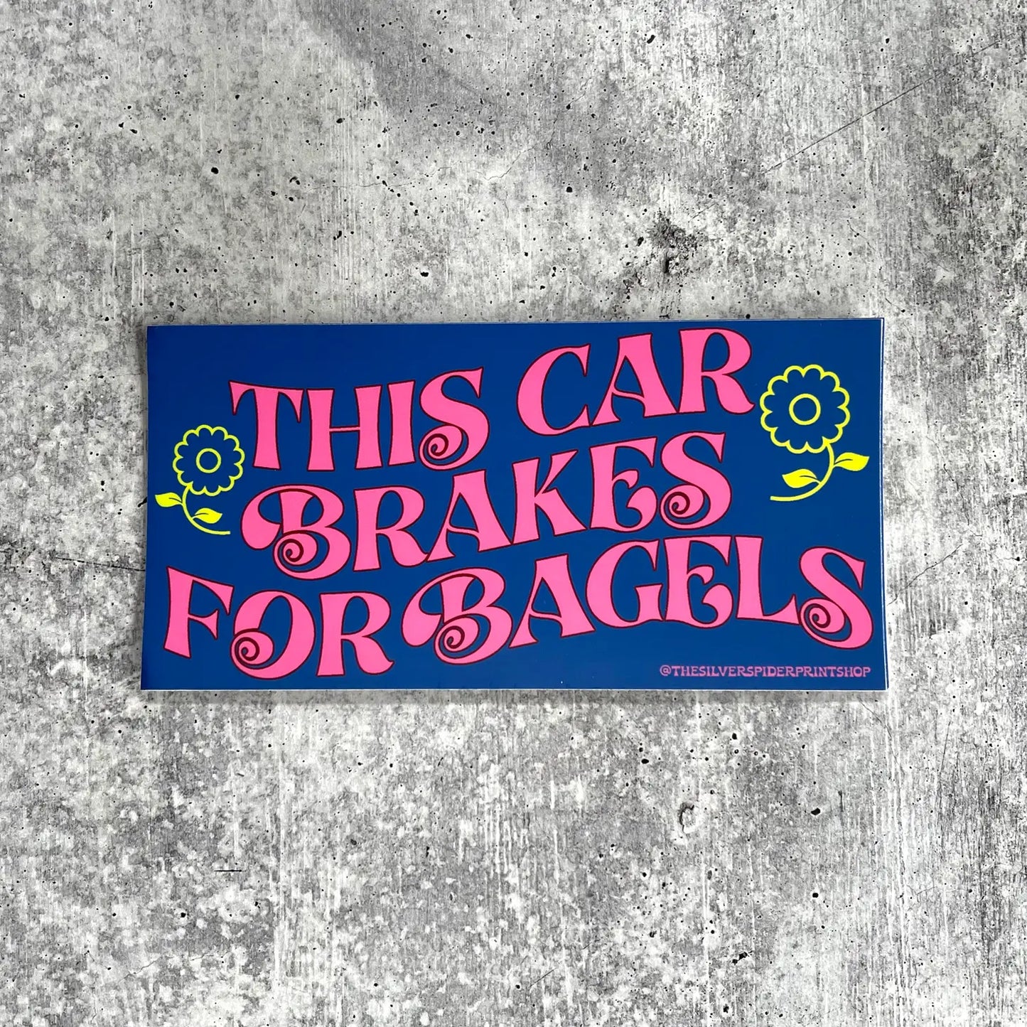 Load image into Gallery viewer, This Car Brakes For Bagels Bumper Sticker
