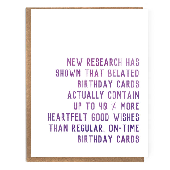 Belated Birthday Card