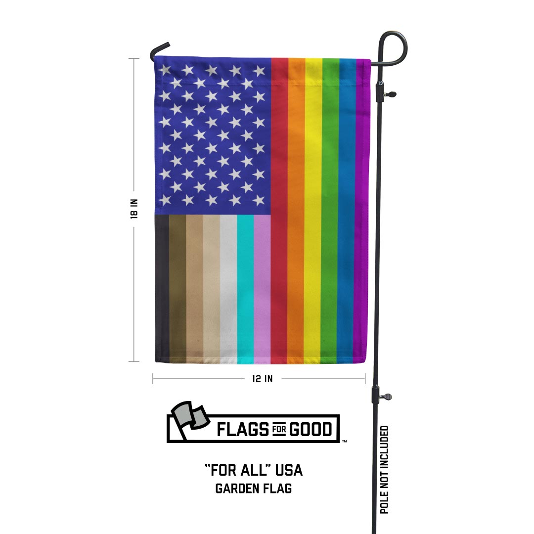 For All Rainbow U.S. Garden Flag