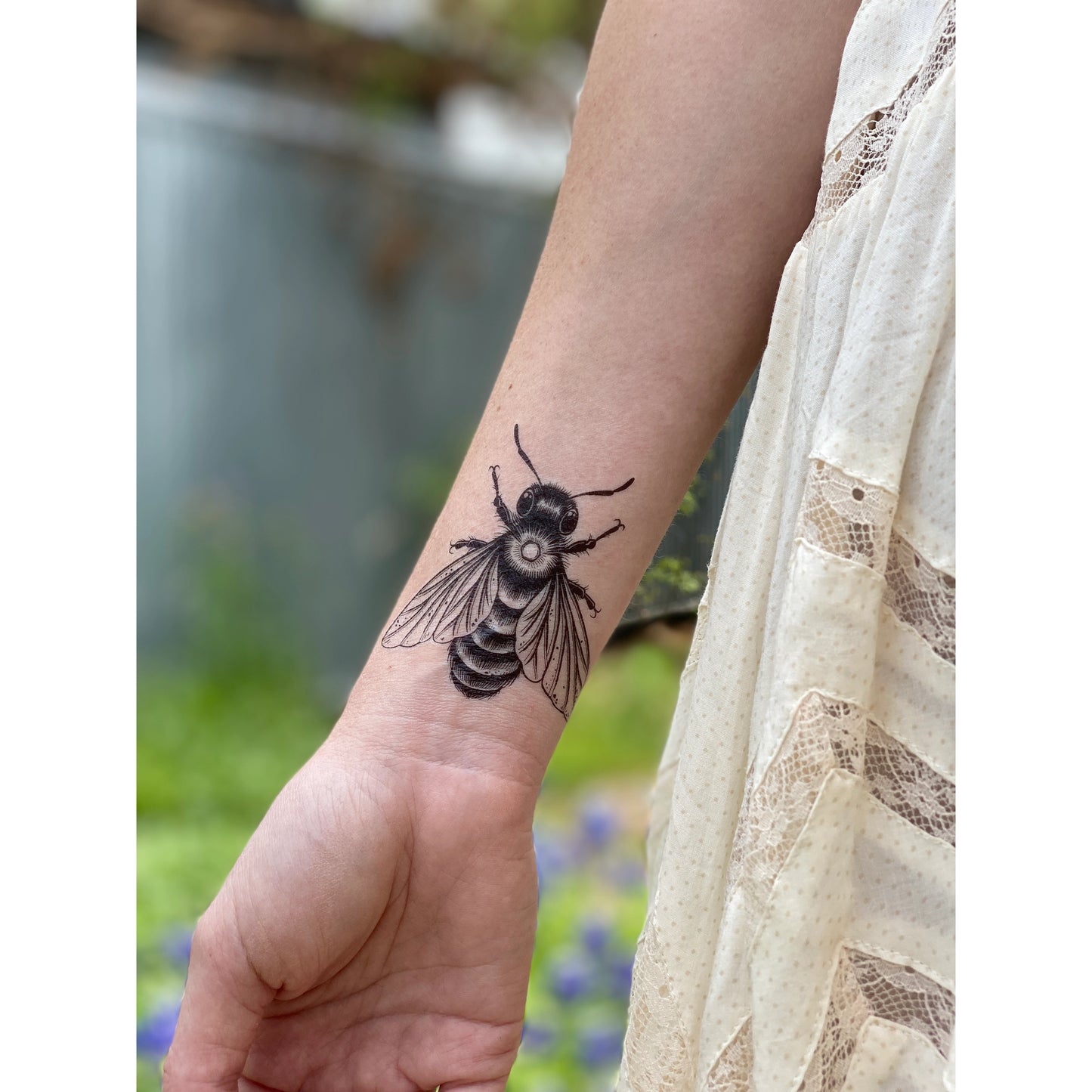 Big Bee Temporary Tattoo - 2 pack