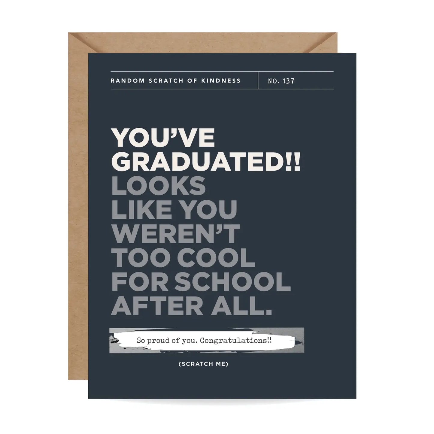 Scratch-off Cool for School Graduation Card