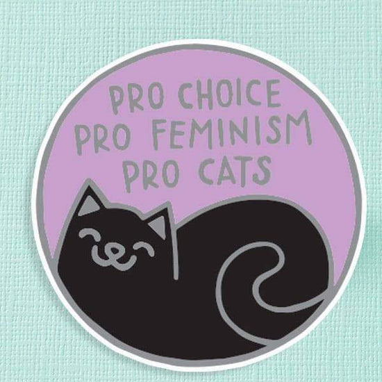 Black & Lilac Pro Cats Sticker
