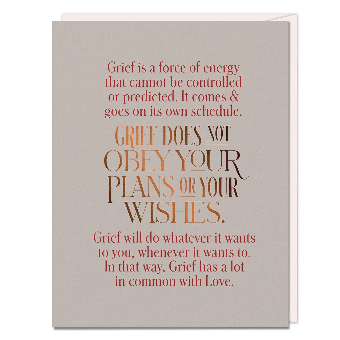 Grief Does Not Obey Card