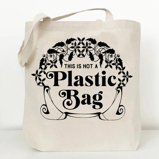Not a Plastic Bag Canvas Tote Bag