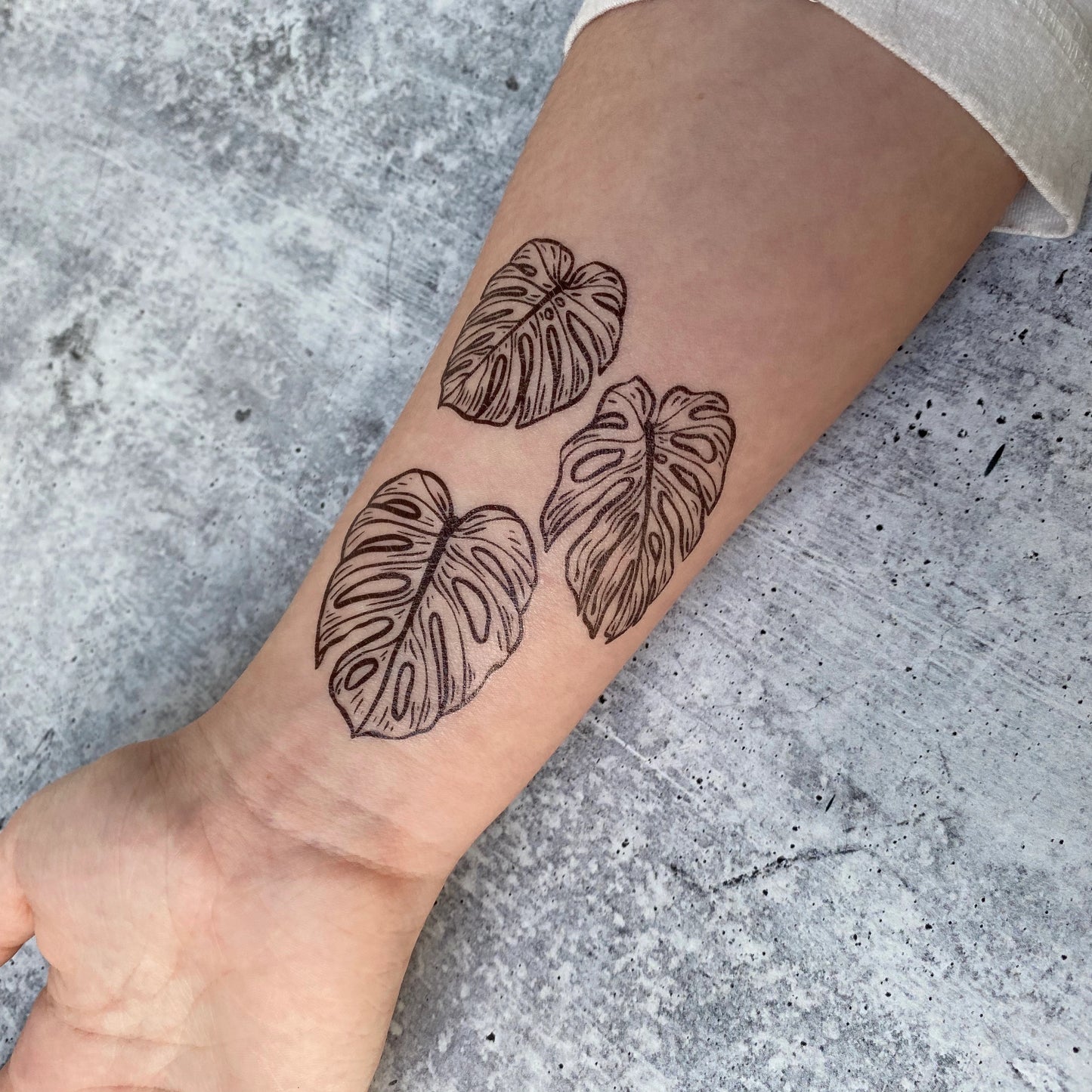 Monstera Temporary Tattoo – Drift & Amble