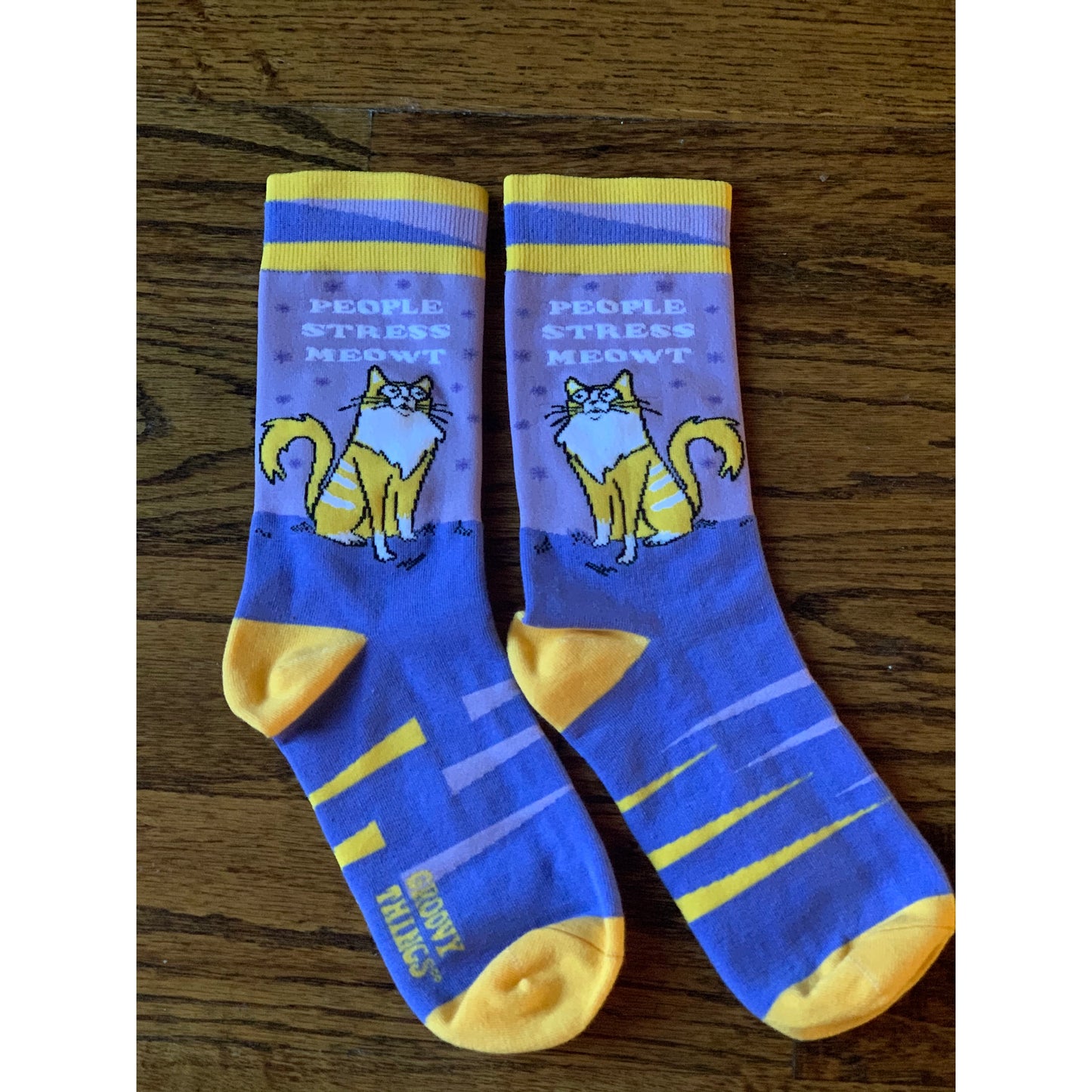 People Stress Meowt Womens Crew Socks