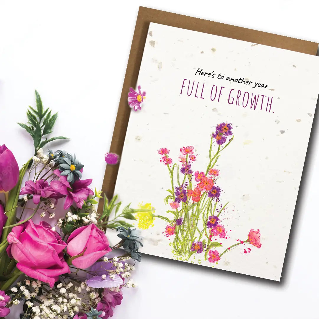 Plantable Full of Growth Birthday Card