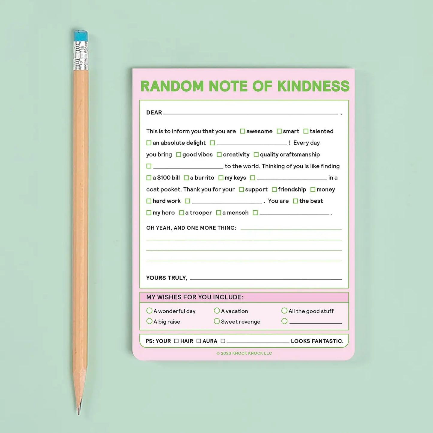 Random Note of Kindness Nifty Note Pad -50 Sheets