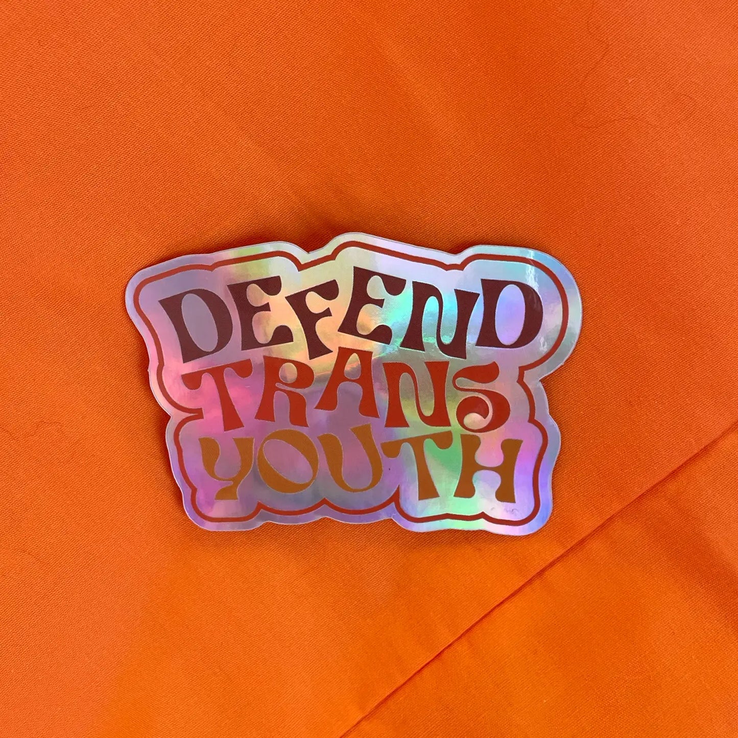 Load image into Gallery viewer, Defend Trans Youth Holographic Sticker
