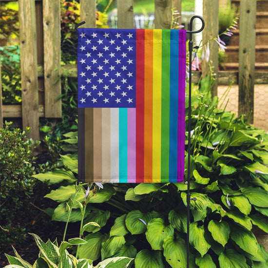 For All Rainbow U.S. Garden Flag