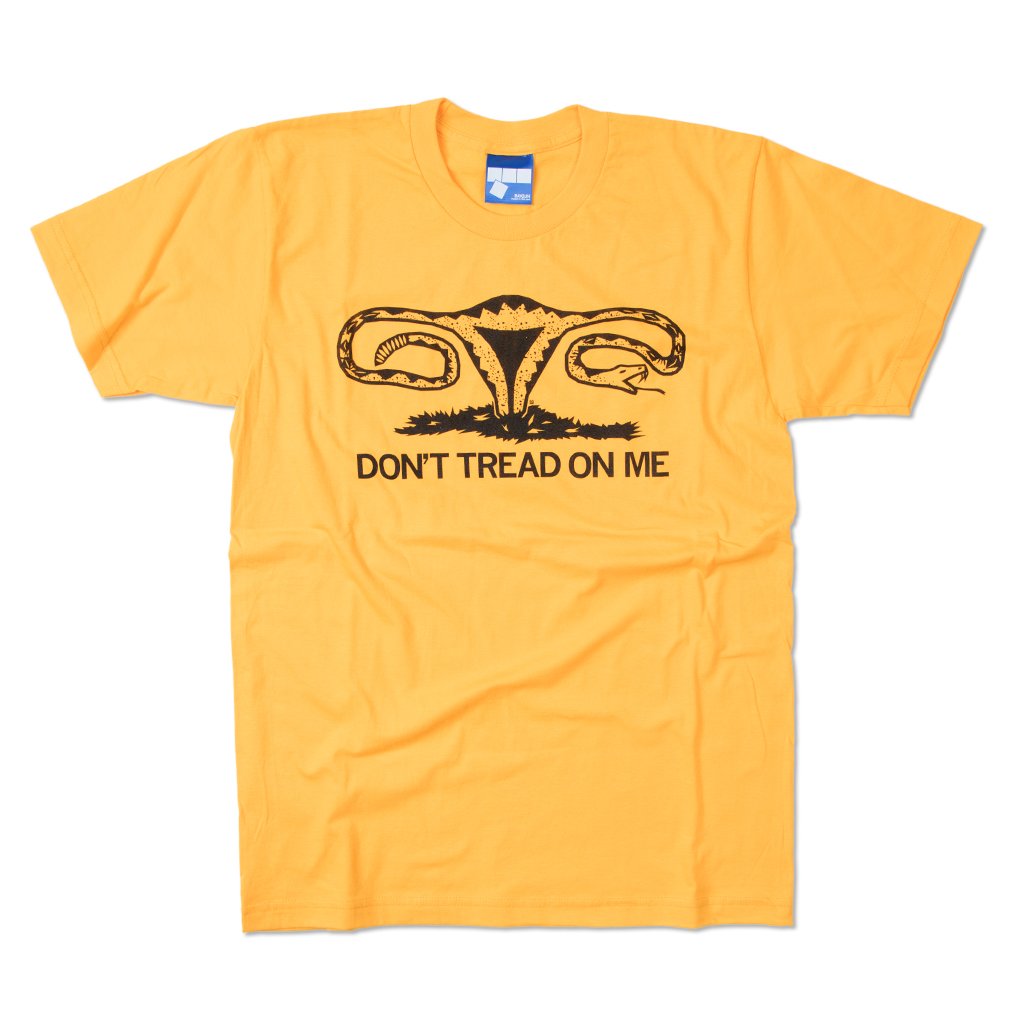 Load image into Gallery viewer, Don&amp;#39;t Tread On Me Uterus Crewneck Tee
