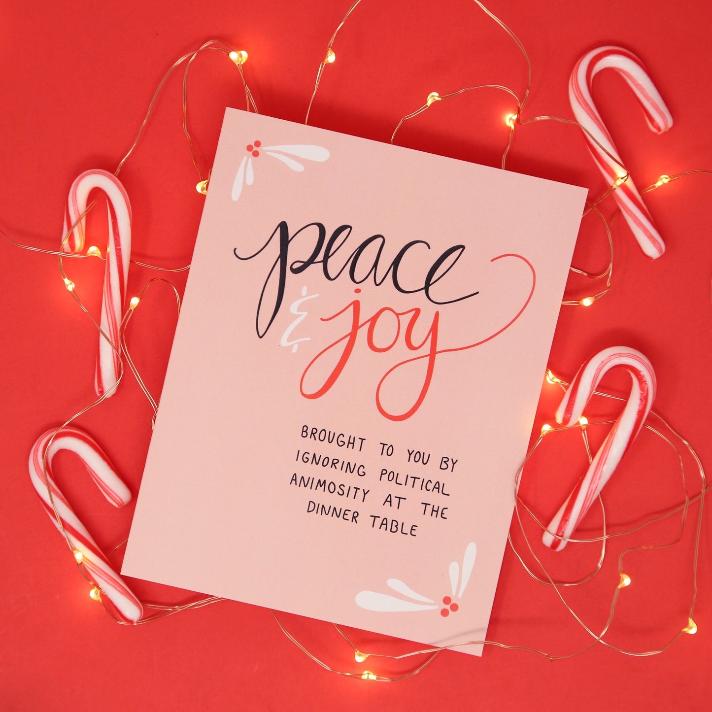 Peace & Joy Funny Holiday Card
